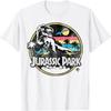 Jurassic Park Striped Retro T-Rex T-Shirt