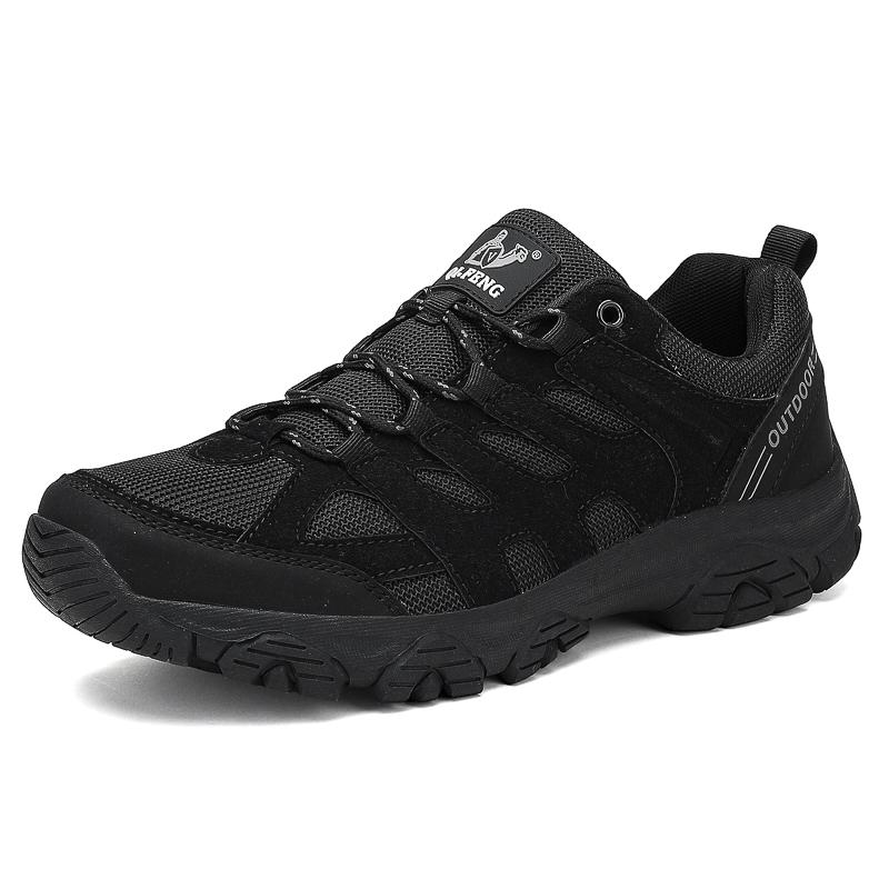 Fashion Outdoor Non-Slip Men's Casual Shoes Breathable Suede Leather Sports Shoes Comfortable Trendy Male Sneakers Lightweight Trainers