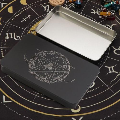 Tarot Card Case | Iron Tarot Deck Storage Holder | Lightweight, Portable Organizer for Teens, Adults, and Athletes
