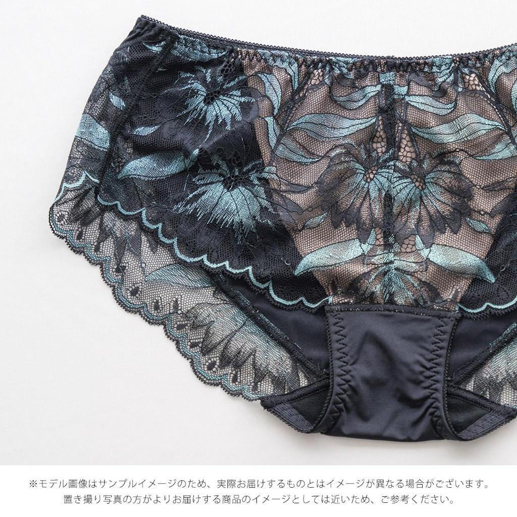 HEAVEN Japan Luxurious Underarm Fat Catcher Boy-Length (L, Black) Women's Lace Panties