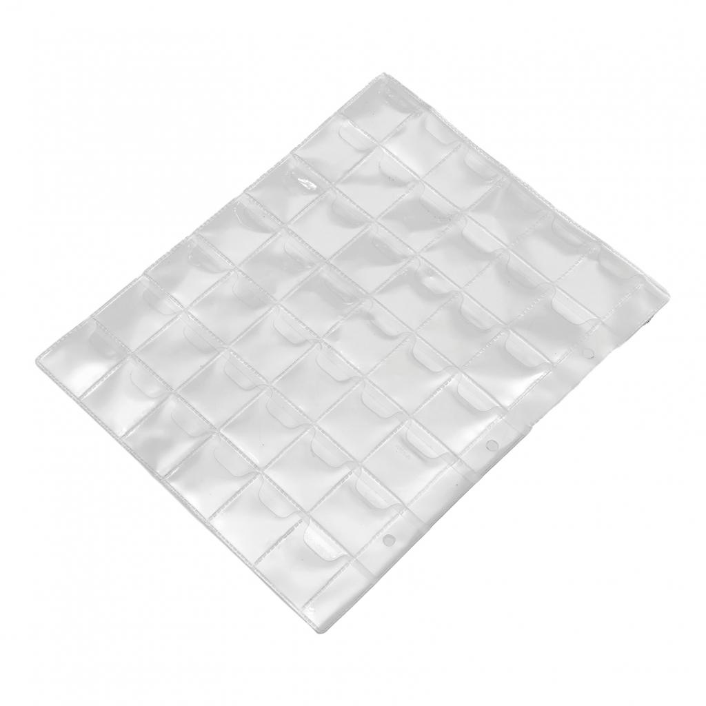 10Pcs Coin Pages 42 Pockets Plastic Protectors 7 cm Collectors Supplies