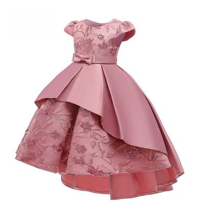 Embroidered Princess Short-Sleeved Tail Dress for Kids