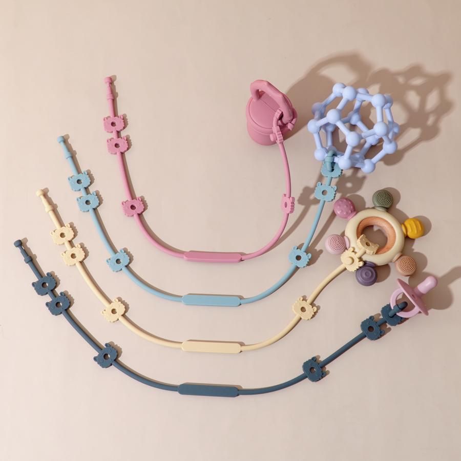 Color Kids Baby Pacifier Chain Cartoon Shape Stroller & Highchair Accessory Nipple Pacifier Holder Teether Toy Baby Products