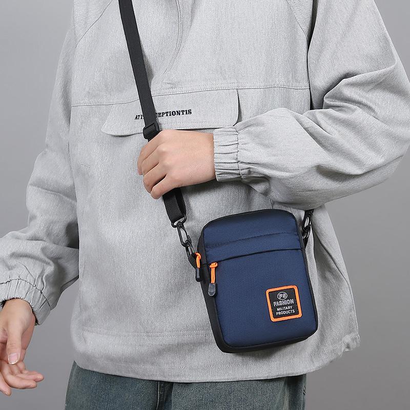 Men's Waterproof Casual Shoulder Bag Multi-Functional Outdoor Crossbody Bag Phone Bag