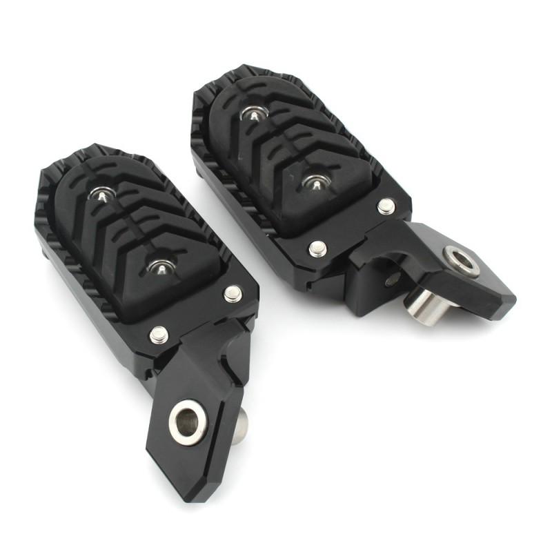 Adjustable Wide Footpegs BMW R1250GS Adventure Motorcycle Aftermarket Upgrade Black Titanium