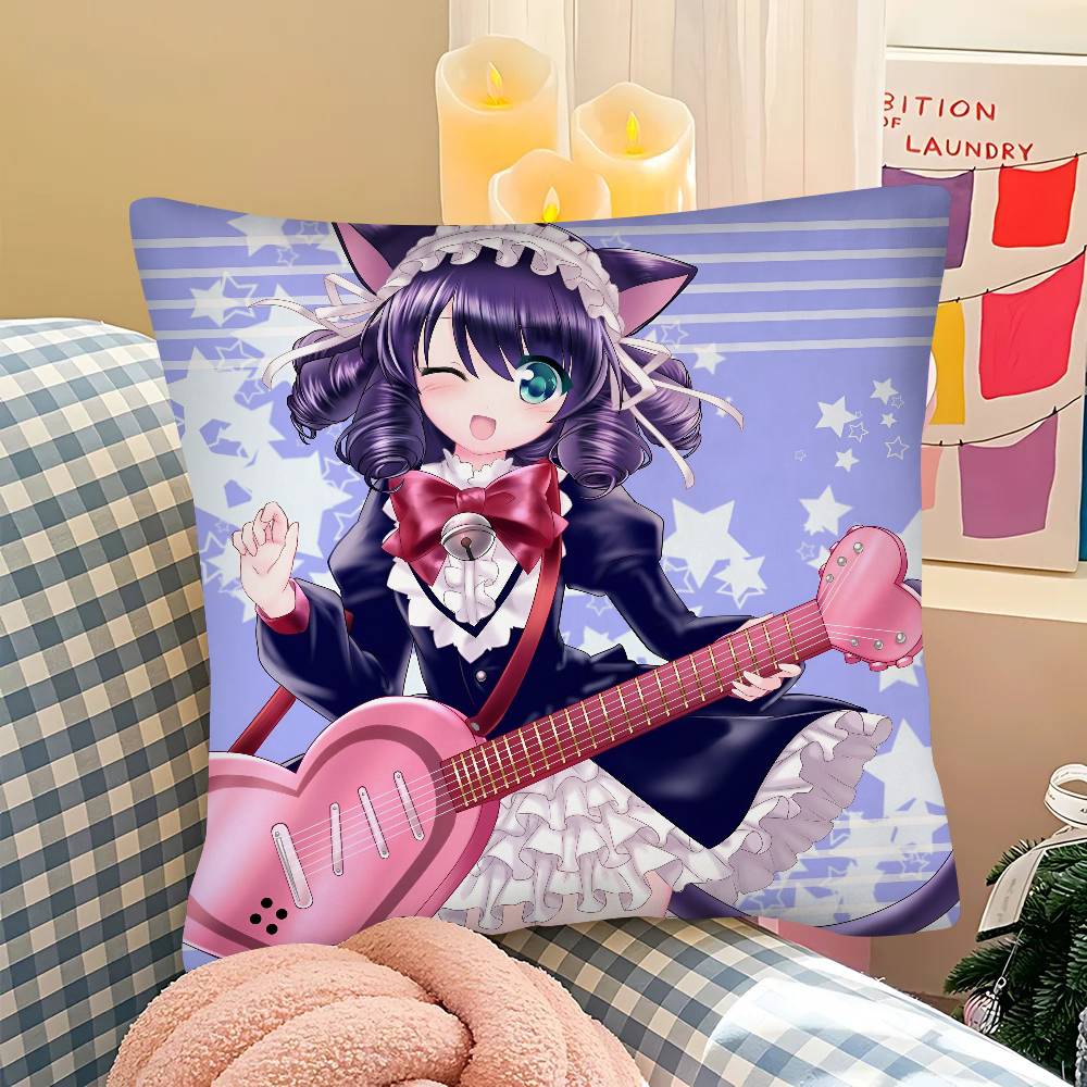 SHOW BY ROCK Anime Kissenbezug Modischer Quadratischer Kissenbezug Schlafzimmer Sofa Raum Ins Dekoration Freizeit Kissenbezug