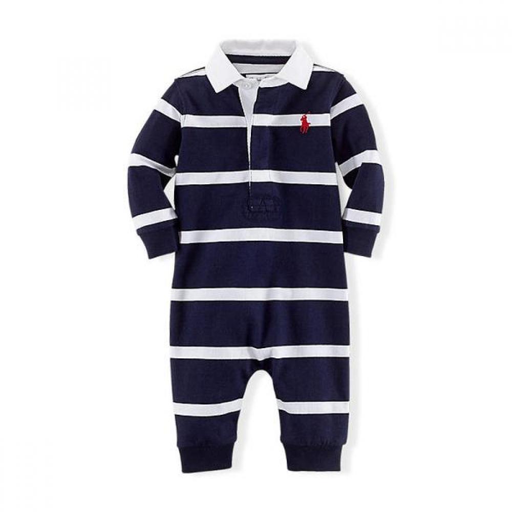 Ralph Lauren Baby Boys  Striped Cotton Rugby Coverall  Cwpoopci3320037410 