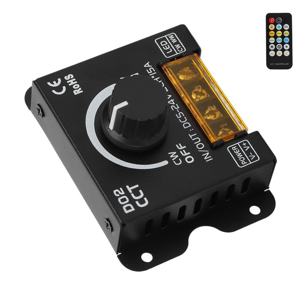 LED Dimmer 2 Kanal 360 Grad Encoder Farbtemperatur Drehknopf LED Lichtleiste Dimmer mit Fernbedienung