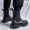 Fashion British High-end Men Boots Chelsea Boots High Top Men's Shoes Fashion Casual Interior Height Increasing Boots Botas Para Hombre
