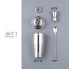 3-teiliges Cocktail-Shaker-Set aus Edelstahl, 750 ml
