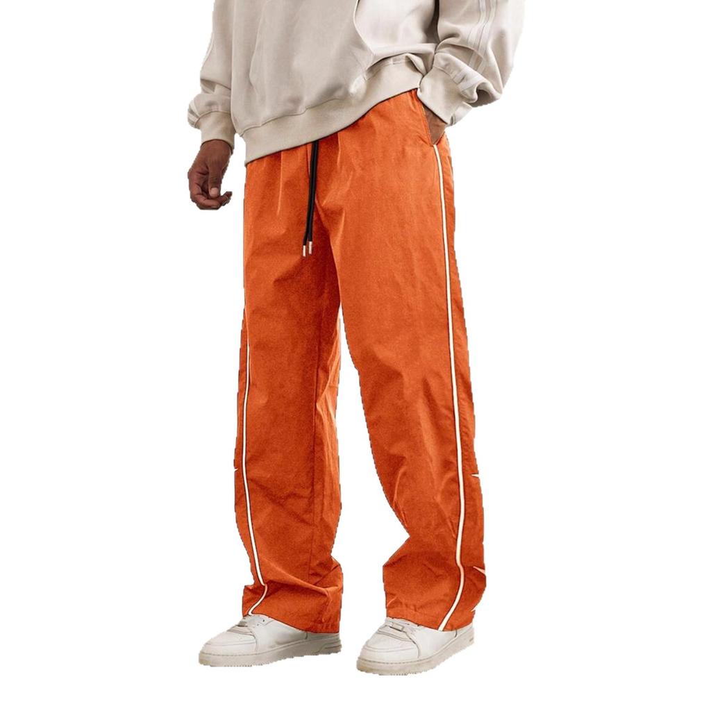 Men's Embroidered Casual Pants European and American High Street Retro Casual Leggings Men Retro Hip Hop Loose Wide Leg Trousers