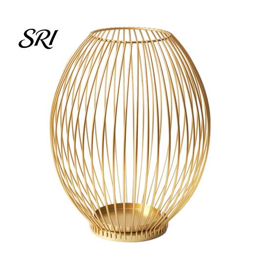 Medium Size Candle Holder Metal Wire Cage Pillar Vintage Hollow Out Combined Holders Set Tea Light for Fireplace Mantel Table Centerpiece Style