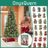 Calendrier de l'Avent de Noël Thème Dragon 24 Décorations Suspendues en Acrylique Pour Cadeau Festif