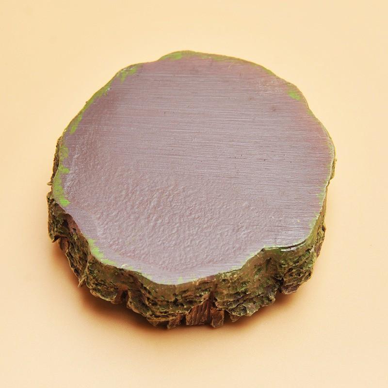 Resin Reptile Food Water Dish Lizard Gecko Turtle Frog Spider Snake Terrarium Decorative Tree Stump Feeder