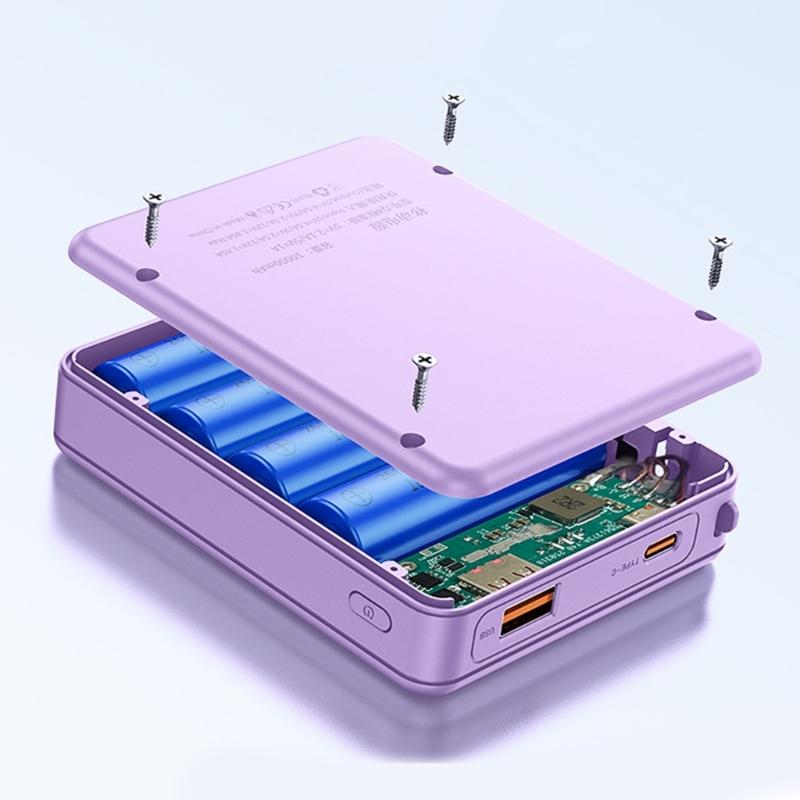 4x18650 Power Battery Storage Case Removable Color Shell Multiple Protections Power Rack Not Need Solder