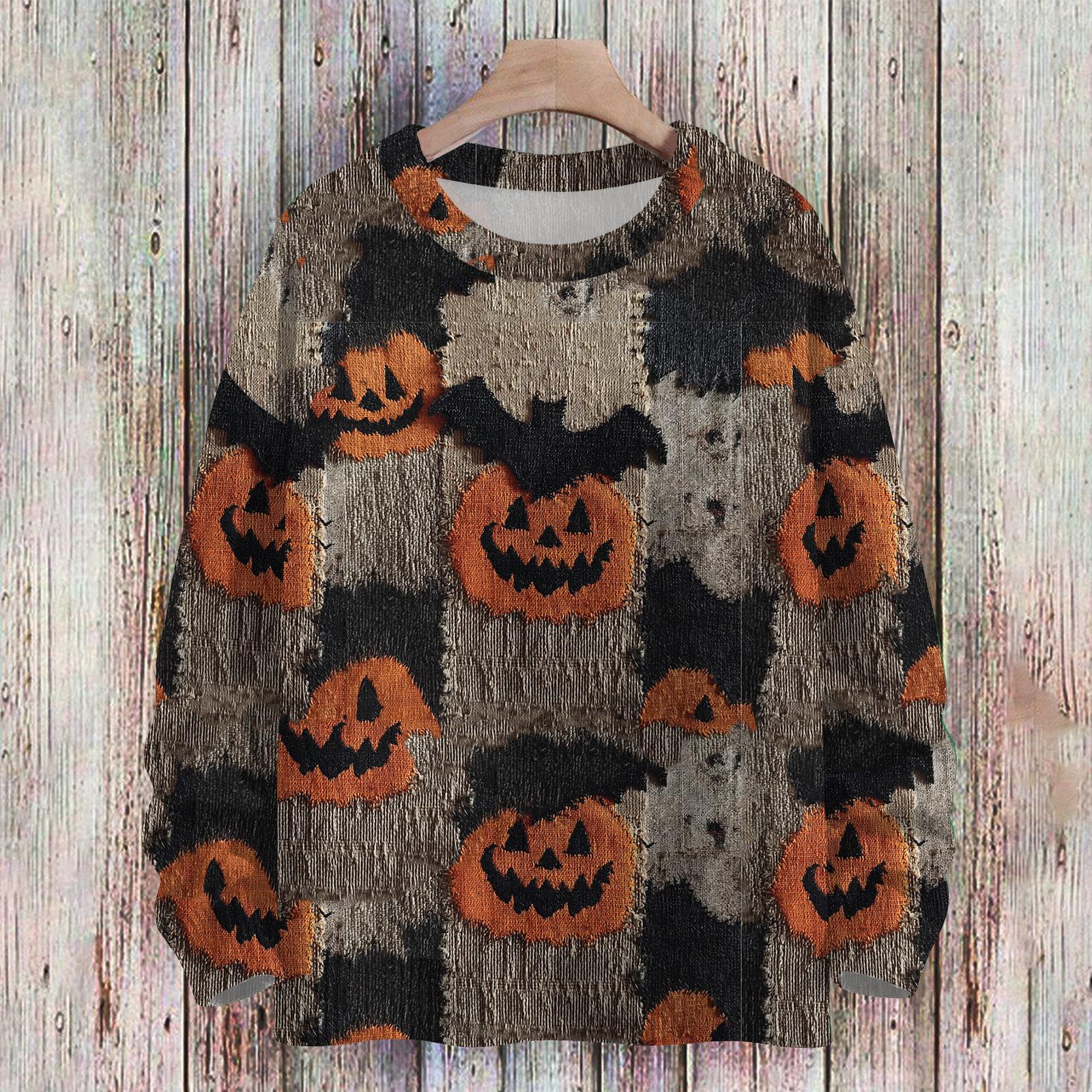 

Женский модный повседневный трикотажный свитер с длинным рукавом и рождественским принтом, круглый вырез L