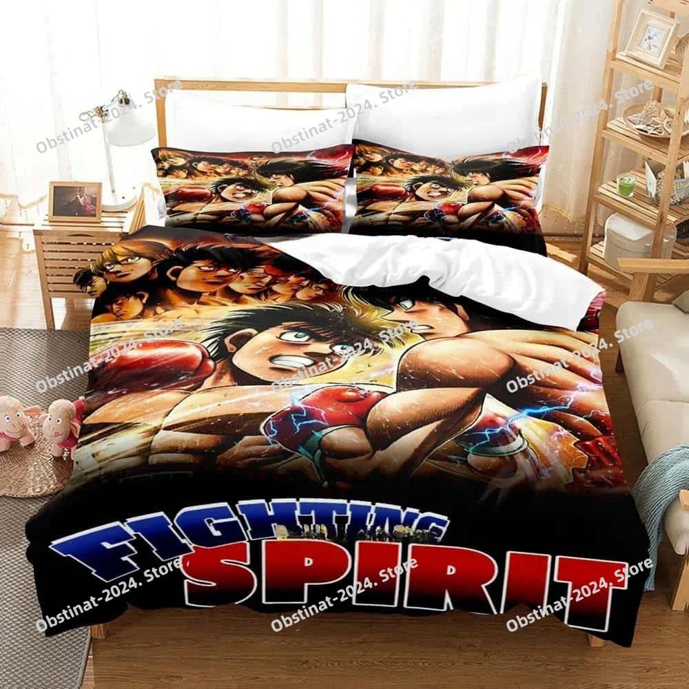 3D Anime Hajime No Ippo Bedding Set Printed Duvet Cover Pillowcase Single Double Style Queen King Size Sets