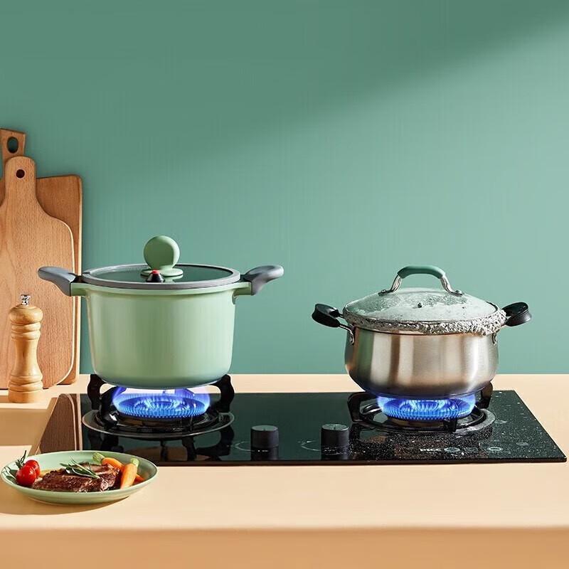 Chu Da Huang 22CM Bamboo Green Stone Micro-Pressure Soup Pot