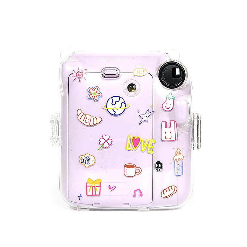 Instax Mini 12 skaidrus apsauginis dėklas, nešiojimo krepšys, dangtelis be peties dirželio, PC kristalinis laikymo krepšys