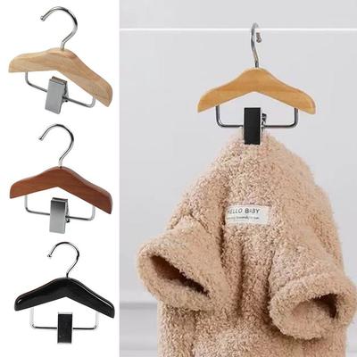Solid Wood Kids Hanger Anti Slip Coat Hanging Rack New Mini Hanger