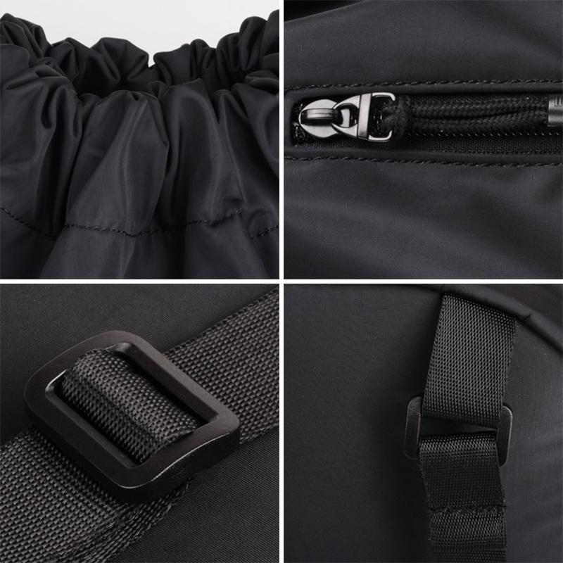 Wodoodporny Worek Sportowy Podróżny z Nylonu ze Sznurkiem Ściągającym, Regulowanymi Paskami i Dużą Pojemnością