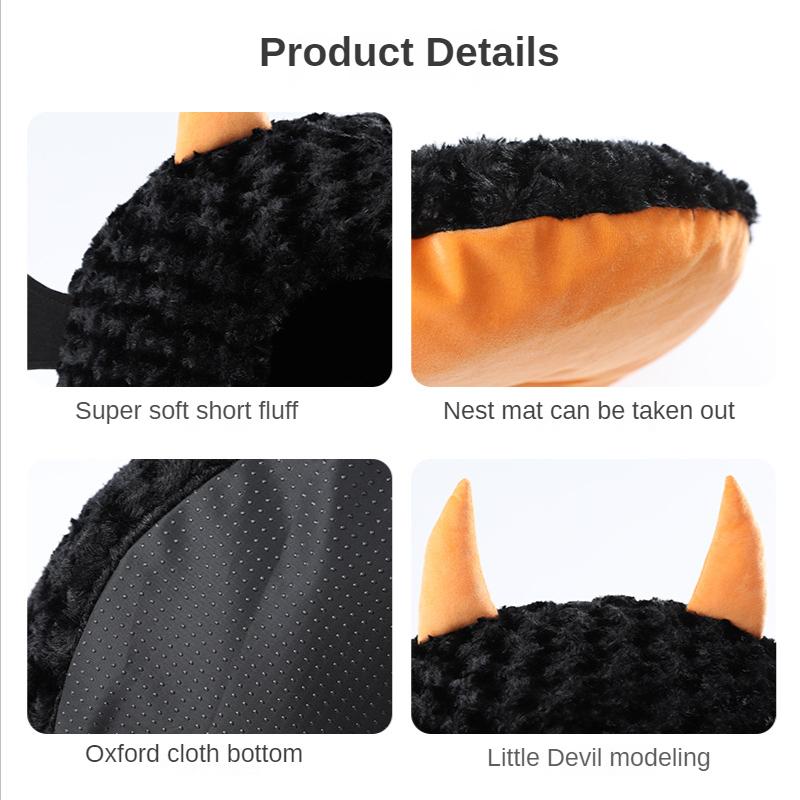 Arena para mascotas Halloween Diablillo Arena para gatos Gran espacio Completamente cerrado Otoño e invierno Calor Teddy Fadou Cachorro Perrera Casa para gatos