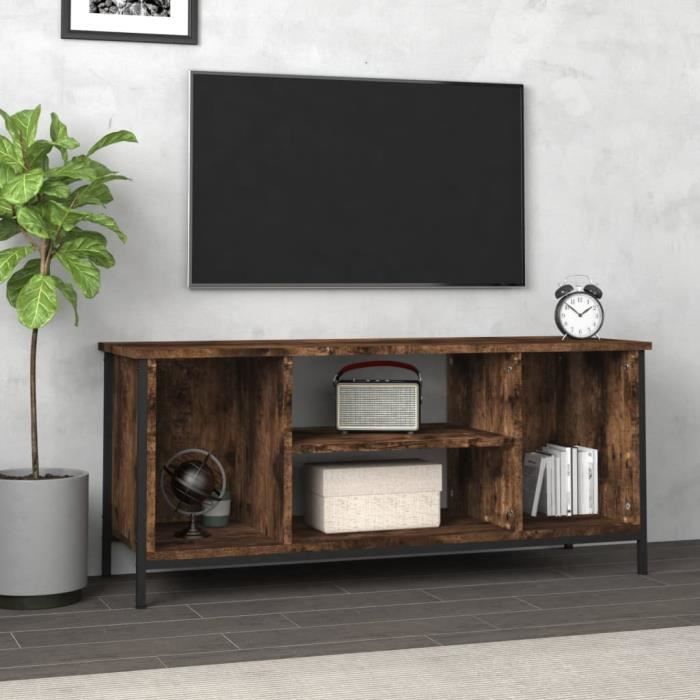VidaXL Meuble TV chêne fumé 102x35x45 cm bois d'ingénierie 826287