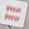 10PCS  Butterfly Press on Nails Cat Eyes Blush Butterfly Fake Nails Cat Eyes Pink False Nails Handmade DIY False Nails for Women