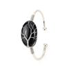 Handmade Silver Wire Winding Oval Rough Stone Crystal Amethyst Bracelet Bracelet Bracelet