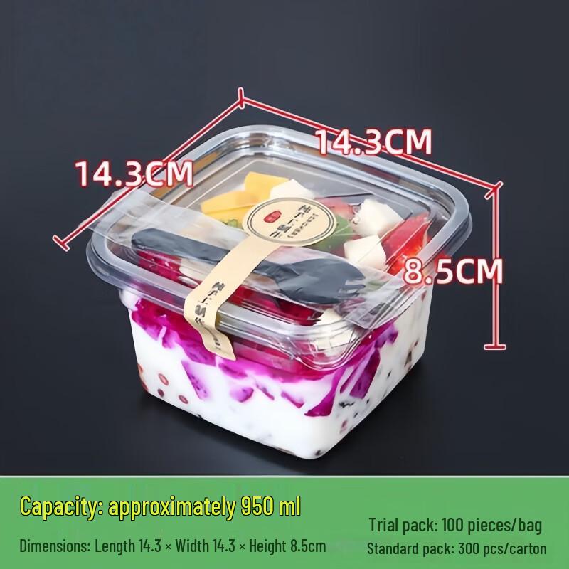 Saikeyou Disposable Fruit Salad & Deli Containers 300 sets/carton