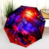 Fiery Dual Nature: Human Devil Folding umbrella travel Portable Sun umbrella Umbrella Three folds