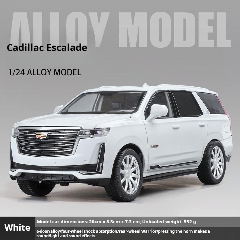 

1:24 Large Size Alloy Cadillac Escalade Model Simulated SUV Off-Road Vehicle Boys Toy Pull Back Collection & Desktop Ornament