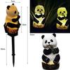 1 Pcs Solar Led Light Outdoor Solar Lights Panda Waterproof Outdoor Statue Lamp LED Lawn Ground Animal Lamps Garden Decoration