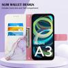 For Xiaomi Redmi A3/Poco C61 4G Leather Case with Shoulder Strap Marble Pattern Phone Stand Cover