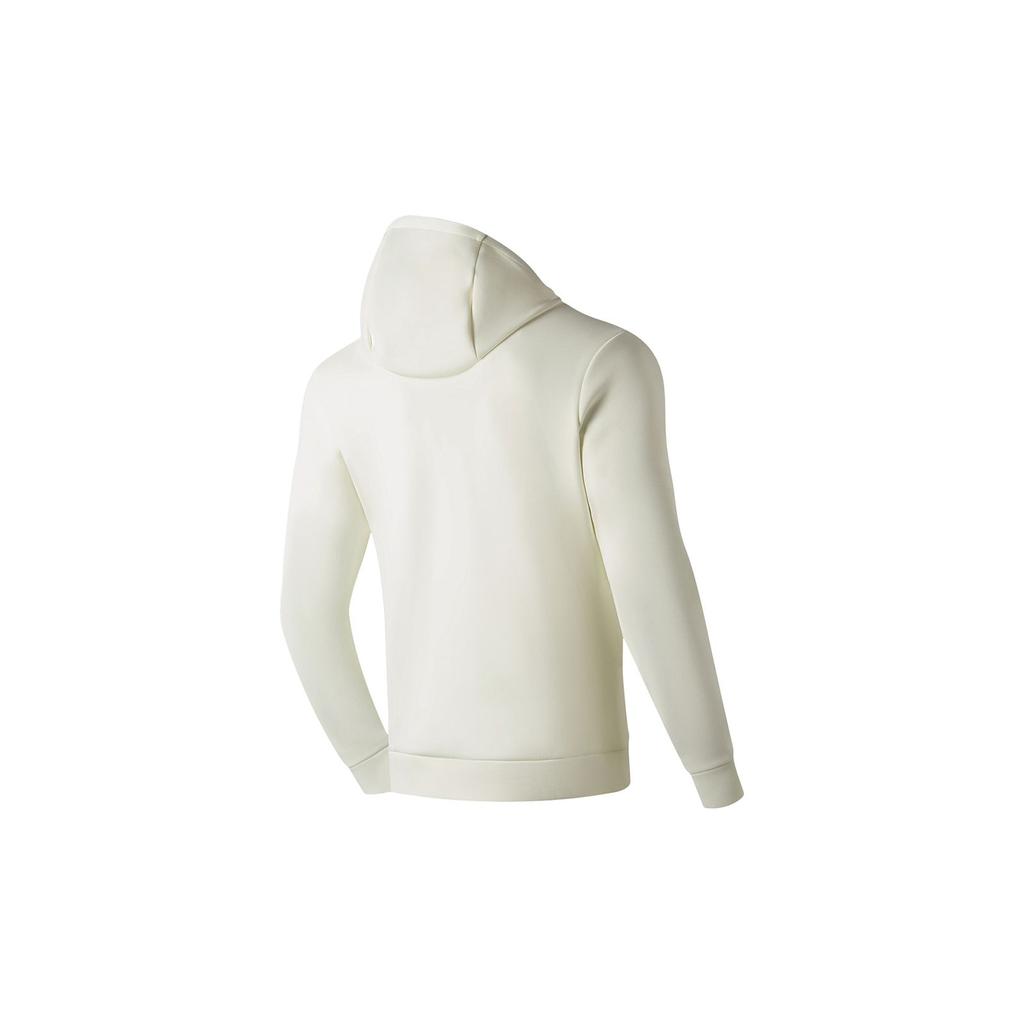 Li-Ning Fitness Series Solid Color Zip-Up Hoodie Men Hoodies Cream-White AWDT051-2