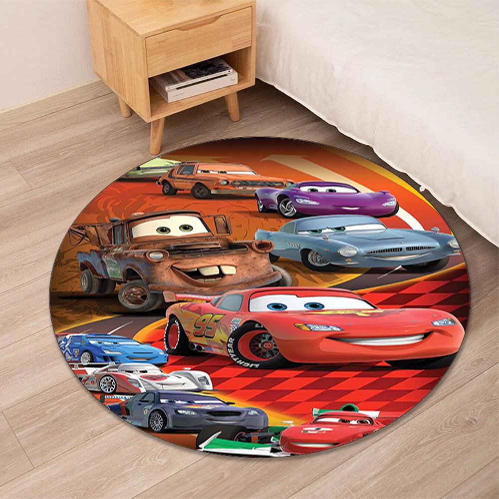Cars Printed Round Rug Carpet Chair Rug Area Rug Entryway Doormats,for Office Chair Living Room Bedroom Kitchen Room.