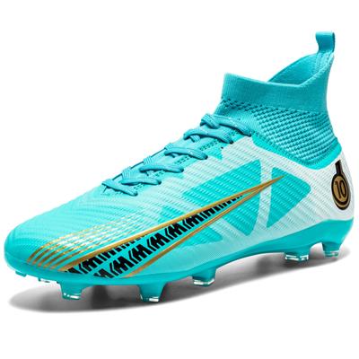 Football Shoes   Men's Large Size High-top Football Shoes Long Nail Anti-slip TPR Artificial Lawn Children Football Boots