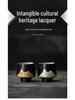 Handmade Lacquer Painting Yinwangshan Cup Set: Jinshan Yinshan Couple Cups & Kung Fu Tea Tasting Gift Set