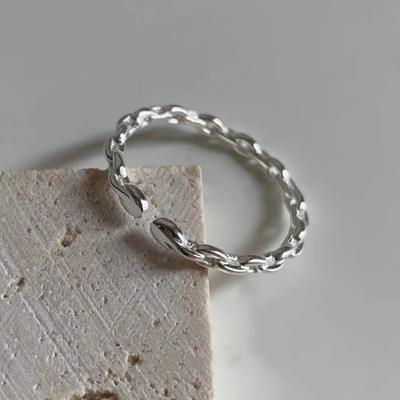 Retro Heavy Chain Adjustable Ring Women's INS Niche Cold Wind Simple Versatile Creative Geometric Party & Daily Ring