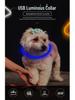 USB Rechargeable LED Dog Collar - Adjustable Light-Up Neck Ring for Large, Medium, and Small Dogs