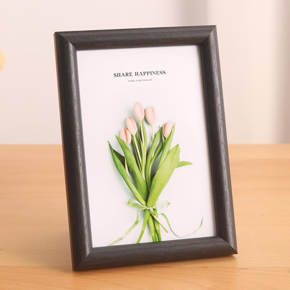 Circular Wood Picture Frame Stand Multicolor Picture Display Frame Simple Photo Frame  Gift