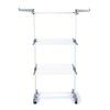 Laundry Drying Rack Multifunctional Movable 3 Layers Space Saving Foldable Clothes Horses Rack