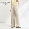 Mark Fairwhale Women's Relaxed Straight-Leg Linen Blend Pants