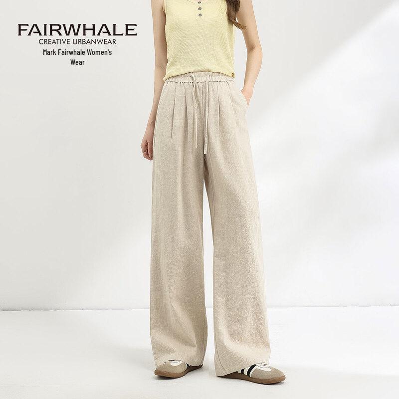 Mark Fairwhale Women s Relaxed Straight-Leg Linen Blend Pants M