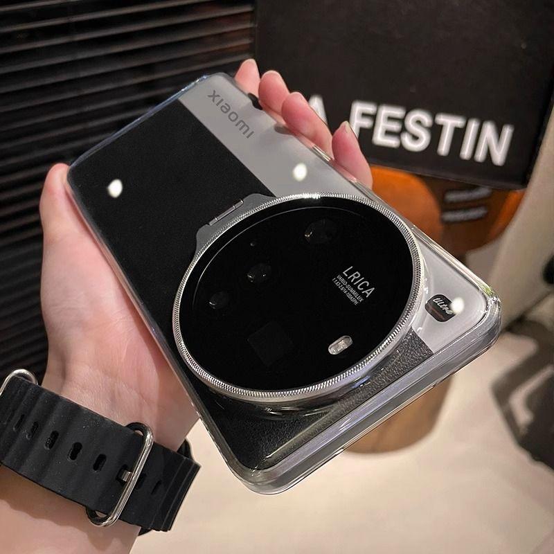 For Xiaomi 15 Ultra Case Simple Ice Crystal PC Transparent Hard Phone Cover Equipped With Camera Protection Bracket Shell