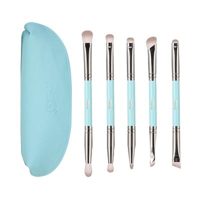 MSQ Lidschattenpinsel Make-up Auge Detail Nasenschatten Eyeliner Augenbrauen Make-up Pinsel Set 5-teiliges Set, Doppelseitige Pinsel, Reiniger, Pinsel, Pinsel, Pinsel,
