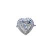 5-Carat D Color Heart-Shaped Moissanite Ring with Micro-Pave, Luxury Design for Women, European and American Style, Popular Exaggerated Diamond Ring.