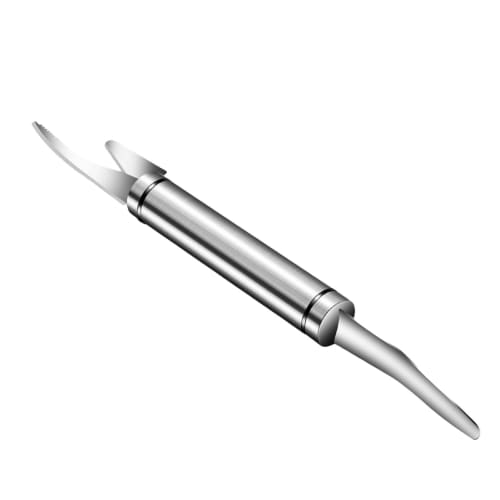 S-DEAL Shrimp Deveining Tool, Fish Scale Cutter, Food-Grade Stainless Steel Shrimp Peeler - Effective Seafood Tool with Double Heads, Shrimp Cleaning