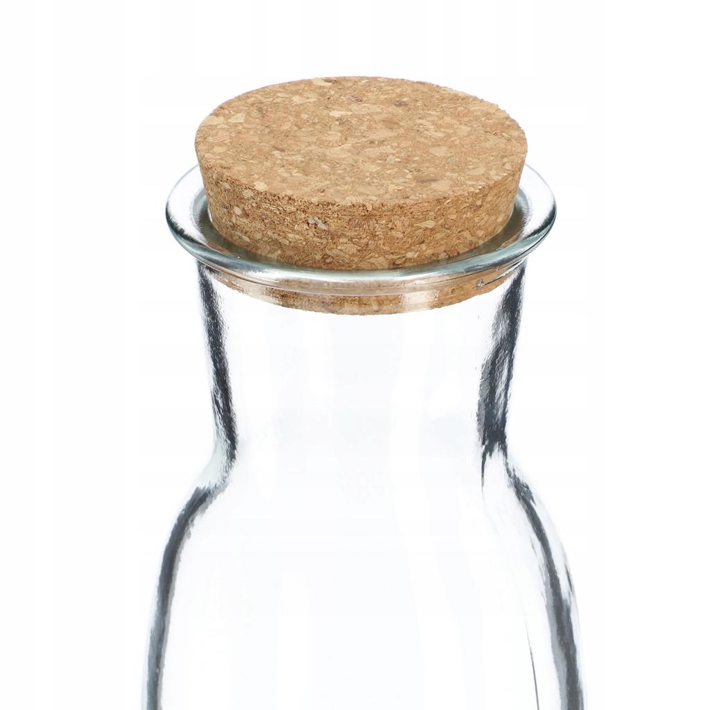 KADAX Glass Carafe Pitcher For Water 1000ml 1 Liter Water Wine Beverages Cork