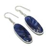 Natural Sodalite Gemstone Handmade 925 Sterling Silver Earring 1.89" AE-11609